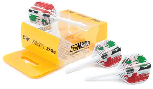 CUESOUL ROST Asta e Alette per Freccette Integrate Medie, Forma Standard con Motivo Squisito, Set di 3 Pezzi
