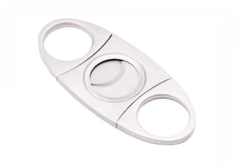 Tagliasigari,Tagliasigari in Acciaio Inox, Tagliasigari con doppie lame in Acciaio Inox, per la Maggior Parte dei Sigari, 1PC