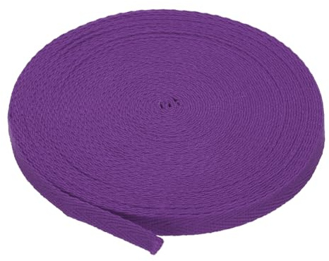 PATIKIL Baumwollband Baumwolle Gurtband 6mm x 9m, Schrägband Baumwoll Nahtband Köperband Saumband Einfassband Stoffband Webband zum Nähen für DIY Basteln Stricken Verpackung, Dunkelviolett