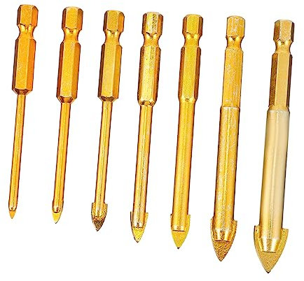 OSALADI 7stücke Keramikbohrer Fliesenbohrer Mit Griff Für Glas Spiegel Marmor Bohren Bits Für Keramik Granit Fliesen