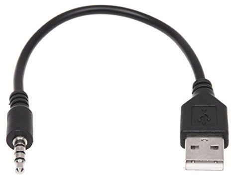 FYOBOT 3.5mm Clavija Jack de Audio AUX a USB 2.0 Macho Cable del Cargador Cable Adaptador para MP3 del Coche