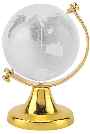Mini Globe, Floating Globe Flat Earth Globe Round Earth Globe Crystal Globe Decorative Crystal Balls Desktop Ornament Home Office Decor(金色)