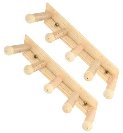 Sosoport Katzenwandregal Aus Holz 2 Stück 5-stufig rutschfest Katzenkletterwand Für Hauskatzen Indoor Katzenzubehör