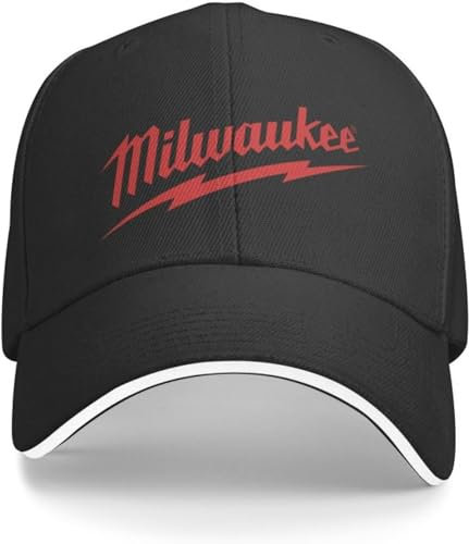 BDJYHACP Baseballkappe Snapback Sonnenhut Milwaukees Logo Baseball Cap Männer Frauen Personalisiert Einstellbar Erwachsene Männer Frauen