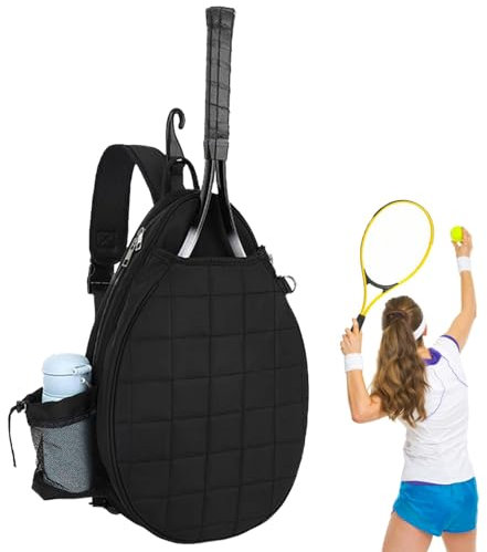 SVCEQZE Tennistaschen für Damen – Tennis-Tragetasche mit Wasserflaschenhalter, gepolsterter Tragegurt oben, wasserabweisender Tennisschlingentasche, abnehmbarer Rucksack für Männer und Frauen