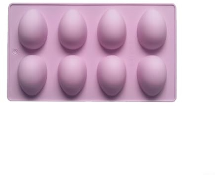 SMZhomeone Dessertform Mit 8 Mulden Premium Osterei Silikonform Ostereier Silikonformen Zum Einfachen Zubereiten Köstlicher Leckereien(Purple)