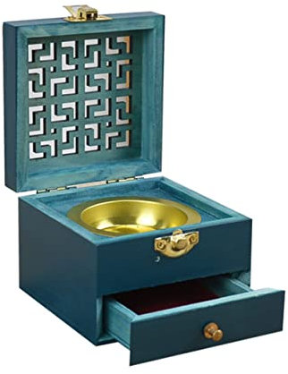 PRETYZOOM Brûleur de Parfum en Rétro Décoration Artisanal 10X10X5 CM Multifonction pour Maison Bureau Relaxante