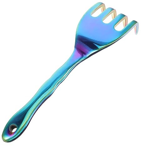 OSALADI Rastrillo De 4 Garras Metálicas Rastrillo para Jardín Mango Curvo Herramientas Manuales Pequeño