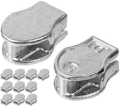 Schieber für Bettwäsche Reißverschluss, 12 Stück, in Silber, aus Metall, Größe 5, für 4,5 mm Breite Nylon Spirale, für Bettbezug, Kopfkissenbezug, Ersatz Zipper Reissverschluss, Reparatur Bett Wäsche