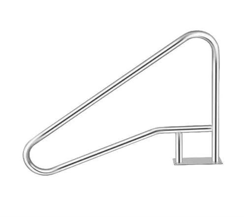 Swimming Pools 30-55 x22-32 Swimming Pool Handrail with 4ft Grip Cover & M8 Drill Bit Pool Railing Ladder Stair Rail Pool Cover(54x36 inch)