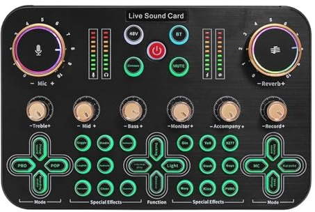 DJ Controller, Live-Soundkarte, DJ-Mixer, Interface, Live-Soundeffekte, DJ-Controller for e PCs, Live-Streaming, Medienaufzeichnung,