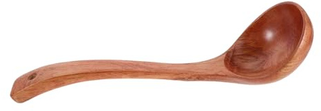 Amosfun Cucharón de Madera para Cocinar Cuchara Larga de Madera Maciza para Servir Sopa Gachas y Pasta la Mesa Familiar