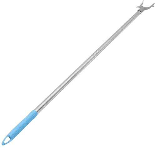 iplusmile Varilla Extensible de Acero Inoxidable para Ropa con Gancho Barra Resistente para Colgar Prendas Armarios Altos Estantes Superiores y Facilitar el Colgado el Hogar