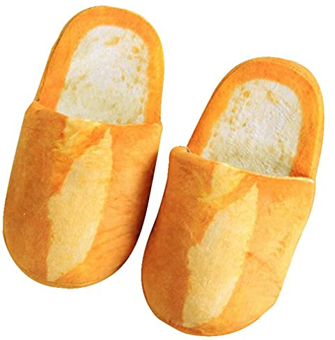 October Elf Adult Autumn Winter Warm Fuzzy Home Shoes House Slippers For Women Memory Foam Slippers With Customized Size 12.8 Inch(French Baguette, M)