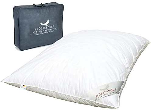 Klosterdorf Bettenmanufaktur Premium Ballonbett-Winterdecke ''Propper deluxe'' - 135x200 cm - 2200 Gramm - Gänsedaunen und Gänsefedern Klasse 1 - Handarbeit aus Deutschland - Für einen gesunden Schlaf