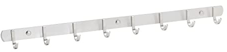 SOTECH 8er Hakenleiste SAMU Edelstahl gebürstet 620 mm | Mehrzweckhaken Türgarderobe