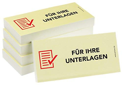 PRICARO Haftnotizen Für Ihre Unterlagen, 100 Blatt, 5 Stück
