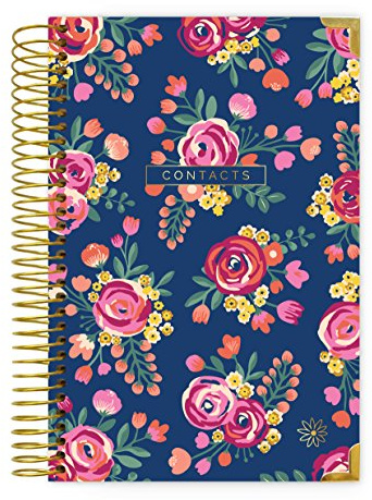 bloom daily planners NEW Address Book with Alphabetical Tabs - Hardcover Phone Book Organizer for Telephone Numbers, Passwords, Birthdays & Anniversaries (6” x 8.25”) - Vintage Floral