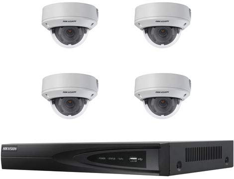 Hikvision Lot de 4 caméras de surveillance dôme IP 4K H.265+.