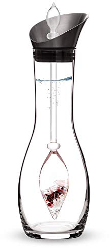 VitaJuwel Era LOVE - Caraffa per acqua con cristalli di quarzo rosa, granato e quarzo trasparente