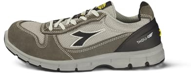 Utility Diadora - Låg arbetssko Run Text Low S1P SRC ESD för män och kvinnor, grigio castello grigio alluminio, 44 EU