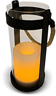 Luceco Solares LED Linterna, Luces de Lampara Impemeable IP44, Exterior Decorativa Iluminación para Patio, Balcony, Mesa, Jardín al aire Libre