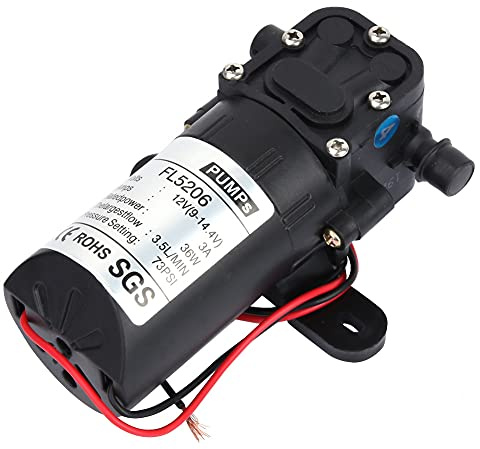 Bomba De Diafragma De Alta Presión Weikeya, 3.5 L/min, 36 W, 12/24 V, Cuerpo De Plástico, Resistente A La Corrosión, Para Equipos De Purificación De Agua Y Limpieza