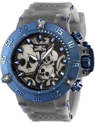 Invicta Subaqua 37329 Herren Uhr - Wasserdicht - Analog - Quarzuhrwerk - Edelstahl mit schwarzen zifferblat - 50mm
