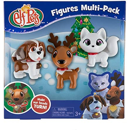 The Elf on the Shelf - Elf Pets Figures Multipack Includes St. Bernard, Reindeer, and Arctic Fox!