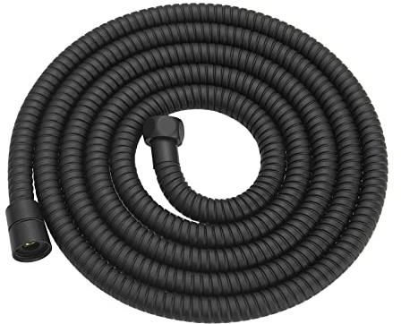 RUMOSE Duschschlauch, Verlängerungsschlauch, extra lang, Edelstahl, Duschschlauch-Aufsatz, flexibler Handbrause, Sprühschlauch, Mattschwarz