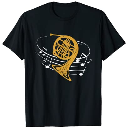 Orchester Musiker Noten Blasinstrument Waldhorn T-Shirt