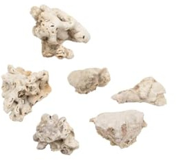 NaDeco Sahara-Steine in Natur, Größe ca. 5-10 cm, Gewicht ca. 450g Natursteine Natursteine zur Terrarium-Dekoration Poren-Steine Rock Hole Stone Dekosteine Terrarium-Deko Naturdeko