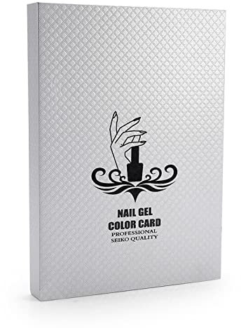 2 Types 216 Couleurs Carte De Couleur De Gel D'ongle Affichage De Nuancier D'ongle Art D'ongle Montrant L'étagère Carte De Pratique D'ongle Pour le Salon à la Maison(Blanc)