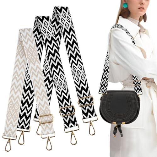 ANNTIM 3 Stück Taschengurt Taschengurte zum Wechseln, Längenverstellbarer 75-145cm, SchulterriemenSchultergurt für Taschen Breit 3.8cm für Schultertasche Tragetaschen und Handtaschen