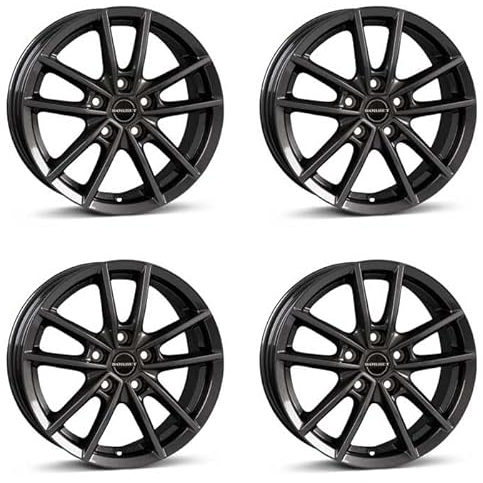 4x Borbet Felgen W 7.0x17 ET44 5x112 mistral anthracite glossy kompatibel mit Mercedes A B C CLA E GLA GLB