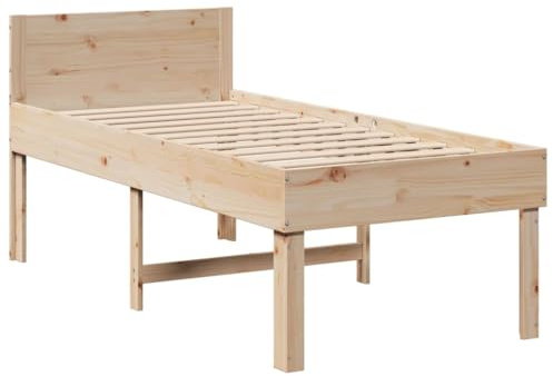 vidaXL Massivholzbett ohne Matratze 80x200 cm Kiefernholz