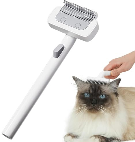 Cat Dog Brush for Long Haired Cats, Cat Grooming Brush for Shedding Undercoat Rake Dematting Comb for Removing Loose and Matted Fur, Knots and Tangled Hair