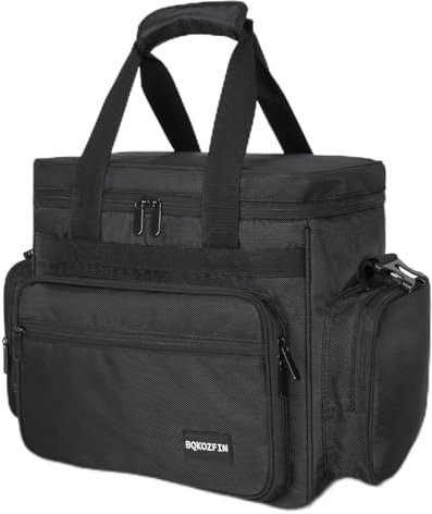 OUUTMEE Reisetragetasche für Schallplatten, tragbare Aufbewahrungstasche für Vinylalben für Reisen und Sammlung