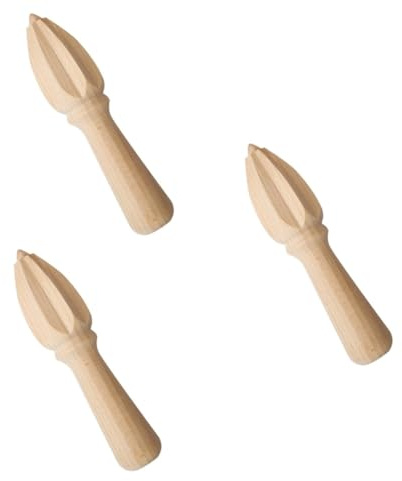 Ciieeo 3pcs Supcooki Orange Juicer Wooden Lemon Zester Manual Lemon Squeezer for Fresh Juice