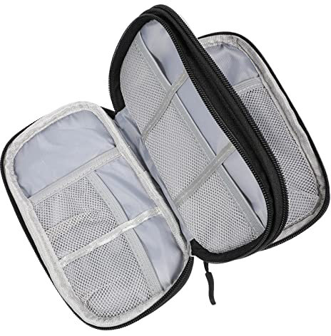 BRIGHTFUFU Bolsa Organizadora Electrónica De Gran Capacidad con Cierre De Cremallera Funda Protectora para Cables y Accesorios De Viaje Bolsa Práctica y Ligera para Guardar USB Cargador y DIS