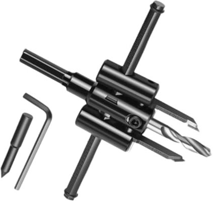 Sharplace a Tazza per Lavorazione Del Legno, Fresa per Legno Rotonda Regolabile, Utensile Da Taglio Multiuso, Trapano, Fresa per Fori Circolari per Lavoraz, 120