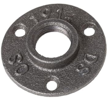 GFDSGRE Flangia Raccordi for Tubi in Ferro con Flangia a Pavimento filettati for Montaggio a Parete Industriale(3 per 4)