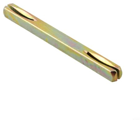 Broche carrée de 8 mm en fer galvanisé avec deux côtés crantés pour une connexion fiable et fiable (100 mm)