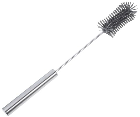 SUPVOX Rotating Cleaning Brush for Bottles Soft Bristles Silicone Cup Brush Long Handle Bottle Scrubber for Dishes and Flask Cleaning