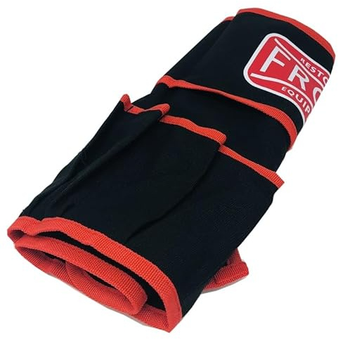 FROST Canvas Tool Roll, Black with Red Trim, Heavy-Duty Storage Pouch for Hand Tools, Multiple Pockets, Portable Organizer for Workshop, DIY, Automotive