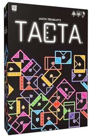USAopoly | TACTA Multilingual | Strategiskt Kortspel, Flip Twist Align, Ever Growing Board, Flerspråkiga Regler | 2 Till 8 Spelare | 20 Plus Minuter