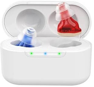 Rechargeable Sound Enhancers Device for Seniors & Adults, Rechargeable Sound Device with 7 Different Size Silicone Ear Tips, In-Ear Invisible Design, Sound Excellence, Comfort Fit