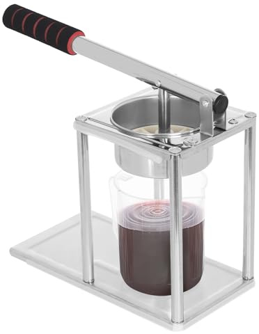 QUIOTUIR Pressore per succo manuale in acciaio inossidabile con 500 ml tazza di misurazione pressa frutta manuale diametro 11,5 cm pressore per frutta per casa, bar, negozi di alimentari o stand di