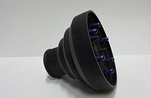 W65 Nuovo DIFFUSORE UNIVERSALE PER PHON ASCIUGACAPELLI IN SILICONE DA VIAGGIO PIEGHEVOLE … altezza min 5,8 cm max 11,5 cm, diametro 13,5 cm