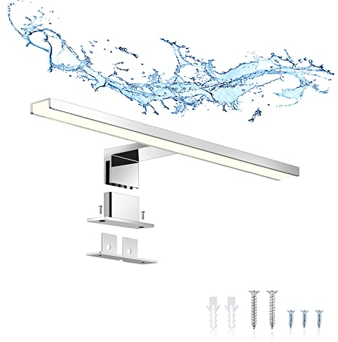 ERWEY 5W Lampada da Specchio Led per Bagno 4000K Bianco Neutro, 30cm 400lm Lampada da Armadio IP44, Lampada da Bagno per Spechio Luce per Trucco 230V (300mm)